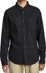 img 1 attached to RVCA Thatll Stretch Sleeve Button Men's Clothing ~ Shirts