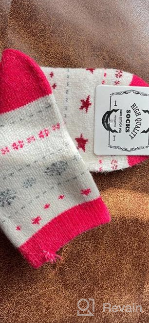img 1 attached to Cozy Winter Thermal Wool Socks for Kids Toddlers - 6 Pack review by Myrv Santamaria