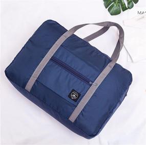 img 1 attached to Water-Resistant Nylon Canvas Duffel Bag For Sports, Gym, And Travel - Foldable 32-Liter Luggage Storage Solution For Men And Women