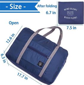 img 3 attached to Water-Resistant Nylon Canvas Duffel Bag For Sports, Gym, And Travel - Foldable 32-Liter Luggage Storage Solution For Men And Women