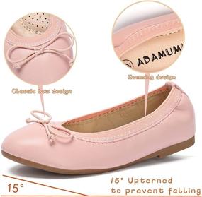 img 3 attached to 👯 Stylish and Comfortable ADAMUMU Ballerina Elastic School Shoes for Toddler Girls' Uniforms