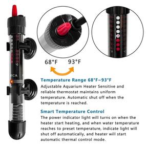 img 3 attached to DOMICA 25W Submersible Aquarium Heater for Small Fish Tank (1-8 gallons) + Free Thermometer Sticker: Efficient Heating Solution