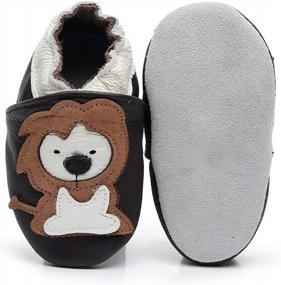 img 2 attached to Cute Leather Cartoon Moccasins For Baby - Soft Suede First Walker Shoes For Toddler Boys And Girls With Non-Slip Sole - Perfect Infant Crawling Slippers By Bebila