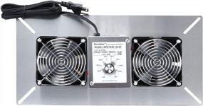 img 4 attached to Durablow Stainless Steel Crawl Space Foundation Fan Ventilator + Built-In Dehumidistat (Stainless Steel Silver, M2D-S430)