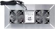 durablow stainless steel crawl space foundation fan ventilator + built-in dehumidistat (stainless steel silver, m2d-s430) logo