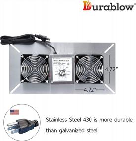 img 3 attached to Durablow Stainless Steel Crawl Space Foundation Fan Ventilator + Built-In Dehumidistat (Stainless Steel Silver, M2D-S430)