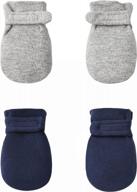 варежки для новорожденных без царапин: 100% хлопок, дышащие, регулируемые перчатки для мальчиков и девочек логотип
