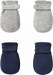 newborn baby no scratch mittens: 100% cotton breathable, adjustable gloves for boys & girls logo