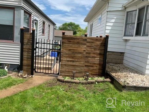 img 1 attached to Protective And Stylish: XCEL 4Ft W X 5Ft H Black Steel Fence Gate With Anti-Rust Technology And Sharp End Pickets For Effortless Installation And Durable Outdoor Use review by Jason Khadka