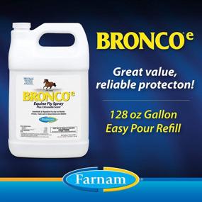 img 3 attached to Защитите своих лошадей и собак от мух с помощью Farnam Broncoe Equine Fly Spray - 128 унций с ароматом цитронеллы!