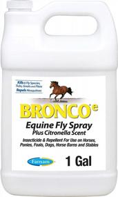 img 4 attached to Защитите своих лошадей и собак от мух с помощью Farnam Broncoe Equine Fly Spray - 128 унций с ароматом цитронеллы!