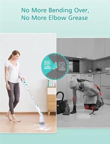 img 3 attached to IAGREEA Electric Spin Scrubber: Efficient 360 Power Cleaning Brush