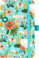 2023 pocket planner/calendar - weekly & monthly planner for 2023 with pen holder, note pages, and inner pocket. january to december 2023. convenient and compact at 6.3" x 3.8" with elastic closure. logo