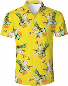 img 2 attached to Обновите свой летний гардероб гавайскими рубашками ALISISTER с 3D-рисунком для мужчин