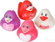adorable valentine's day love rubber duckys - 12 ct - spread romance and fun! logo