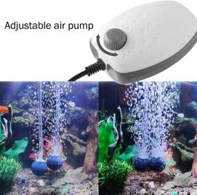 img 2 attached to 🐠 FEDOUR Aquarium Air Pump, Silent Whisper Aerator with Accessories, 2 Outlets Silent Oxygen Pump for Fish and Turtle Tanks from 10 to 100 Gallons