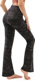 img 2 attached to Women'S High Waisted Bootcut Yoga Pants With Pockets For Workout & Dress Wear