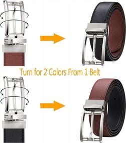 img 2 attached to Genuine Leather Reversible Men'S Dress Belt With Adjustable Rotated Buckle For Perfect Fit And SEO Boost