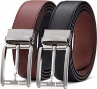 genuine leather reversible men's dress belt with adjustable rotated buckle for perfect fit and seo boost logo