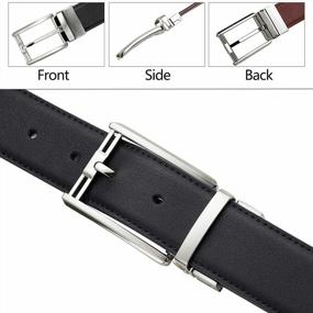 img 1 attached to Genuine Leather Reversible Men'S Dress Belt With Adjustable Rotated Buckle For Perfect Fit And SEO Boost