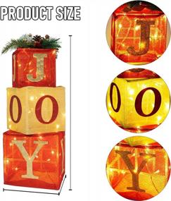 img 3 attached to Set Of 3 Pre-Lit LED Light Up Christmas Gift Boxes Ornament Decorations For Indoor Outdoor Xmas Tree Home Yard Lawn Decor