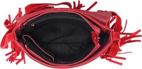 img 1 attached to ZLYC Bohemian Nubuck Leather Shoulder Women's Handbags & Wallets : Shoulder Bags