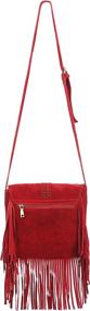 img 3 attached to ZLYC Bohemian Nubuck Leather Shoulder Women's Handbags & Wallets : Shoulder Bags