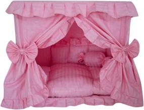 img 3 attached to 👑 Handmade Princess Pink Pet Dog Bed House with Bonus Candy Pillow (Size S)