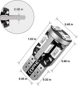 img 2 attached to 💡 Сверх Яркие Синие Светодиодные Лампы, 12V Т10 Клиновидные Лампы - 194, 168, 2825 W5W, 10SMD 5730 Микросхемы, Набор из 12 - Идеально подходят для внутреннего освещения автомобиля, карты купола, дверных приветствий и номеров.