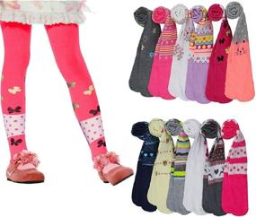 img 4 attached to Fashion Stretch Comfortable Assorted Designs Girls' Clothing ~ Socks & Tights