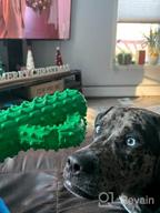 img 1 attached to Durable Squeaky Dog Toys For Aggressive Chewers - Rmolitty Tough Rubber Dental Chew Toys For Large, Medium & Small Breeds (Green) review by Cody Johnson
