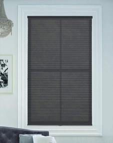 img 4 attached to Light Filtering Cellular Honeycomb Shade: Anthracite, Cordless And Single Cell, 18" W X 48" H
