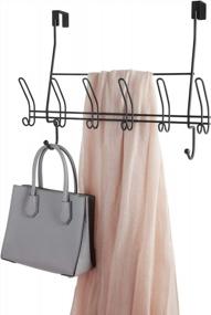 img 3 attached to Organize Your Space With IDesign Weston Over-The-Door Combo Rack In Matte Black
