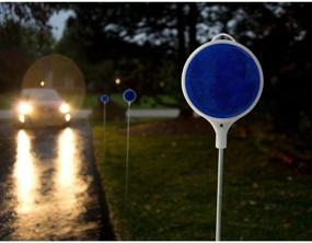 img 1 attached to 🚧 12-Pack Blue Driveway Markers Reflectors - Ram-Pro Safety Equipment with 34 inches Length and Double Sided Lens