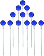 🚧 12-pack blue driveway markers reflectors - ram-pro safety equipment with 34 inches length and double sided lens logo