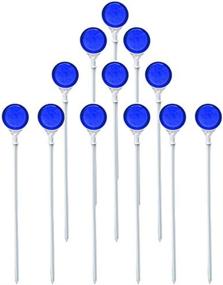 img 2 attached to 🚧 12-Pack Blue Driveway Markers Reflectors - Ram-Pro Safety Equipment with 34 inches Length and Double Sided Lens