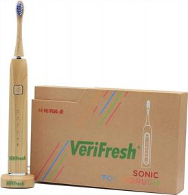 img 4 attached to Sustainable VeriFresh Sonic Toothbrush With Eco-Friendly Bamboo Heads And Natural Castor Oil Bristles