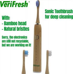 img 3 attached to Sustainable VeriFresh Sonic Toothbrush With Eco-Friendly Bamboo Heads And Natural Castor Oil Bristles