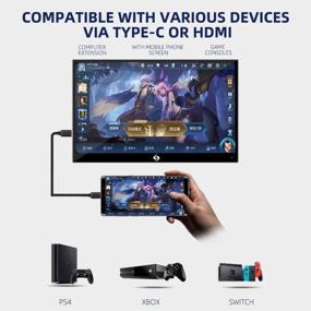 img 3 attached to 🎮 Ever Lustre 15.6 Inch 4K Touch Portable Game Monitor: Type-C HDMI Input, Built-In Speakers, UHD Display - Ideal for Laptop, PS4, Switch Pro, Xbox