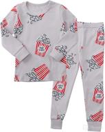 👕 mini-k baby toddler kids boys girls 100% cotton long sleeve pajamas set - 2pcs sleepwear pjs logo
