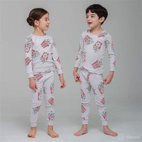 img 3 attached to 👕 Mini-K Baby Toddler Kids Boys Girls 100% Cotton Long Sleeve Pajamas Set - 2pcs Sleepwear PJs