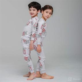 img 1 attached to 👕 Mini-K Baby Toddler Kids Boys Girls 100% Cotton Long Sleeve Pajamas Set - 2pcs Sleepwear PJs