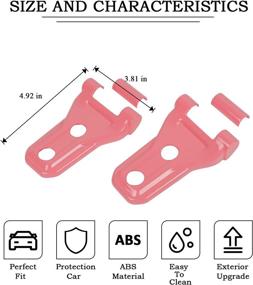 img 2 attached to RT-TCZ Hood Hinge Cover Exterior Decoration Kits Accessories For 2018-2022 Jeep Wrangler JL JLU And Gladiator JT (Pink)