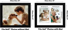 img 3 attached to Display Memories In Style: Americanflat 4X6 Double Picture Frame - Black Composite Wood With Shatter-Resistant Glass - Dual Orientation For Wall And Tabletop