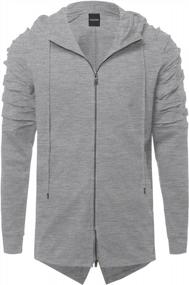 img 3 attached to Oversized Hooded Jacket For Men With Stylish Cutout Sleeves By Youstar