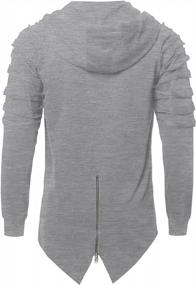 img 1 attached to Oversized Hooded Jacket For Men With Stylish Cutout Sleeves By Youstar