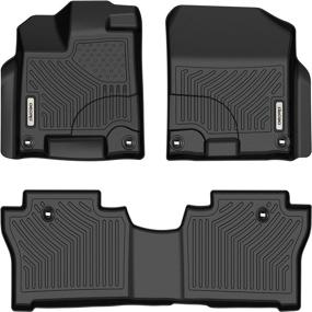 img 4 attached to Top-rated OEDRO 2019-2023 Honda Passport Floor Mats - Custom Fit, All-Weather & Black TPE Floor Liners