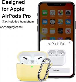 img 3 attached to Protect Your AirPods Pro With Hamile'S Shockproof Silicone Case In Milk Yellow - Compatible With Apple 2019 Charging Case And Comes With A Keychain