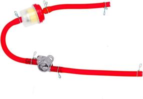 img 3 attached to 🏍️ Red Gas Fuel Hose Oil Filter Clamps Inline Fuel Shut Off Valve Petcock Petrol Switch for Chinese ATV Four Wheeler, 50cc 70cc 110cc 125cc 150cc 250cc Baja 90cc BA150, Apollo Pit Dirt Bike, Go Kart