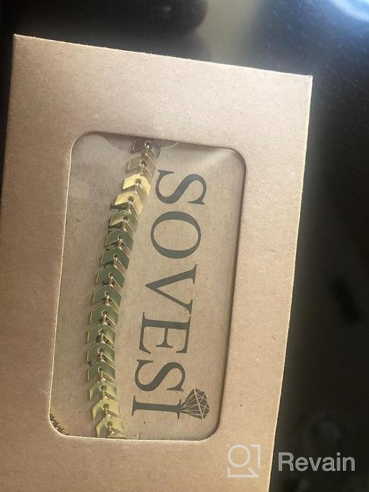 img 1 attached to Dazzle Your Ankles With Sovesi'S Gold Stainless Steel Flat Snake Chain Anklet - Perfect For The Beach! review by Amrozi Papi